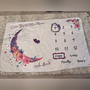 Floral Moon Milestone Blanket